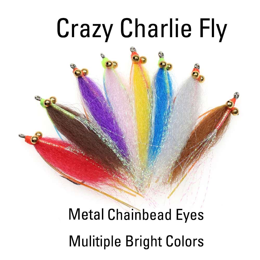 ICERIO Crazy Charlie Chainbead Eyes – Hundimiento rápido para Bonefish y Tarpon - imagen 3