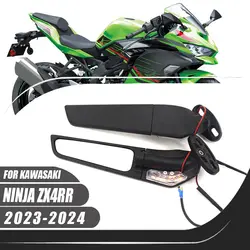 Fit ZX4RR For Kawasaki Ninja ZX4RR 2023-2024 ZX-4RR Motorcycle Aluminium Adjustable Rotate Sports Winglets Wing Stealth Mirrors