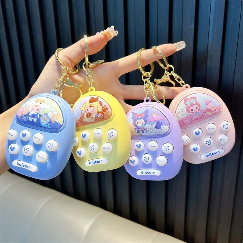 

Sanrio Cinnamoroll Anime Kawaii Key Chain Pendant Students Cute Cartoon My Melody Portable Bag Decoration Lovely Gifts for Kids