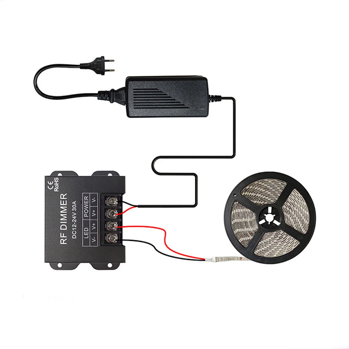 RF 30A Touch dc12v dc24v single color controller LED dimmer for led lights