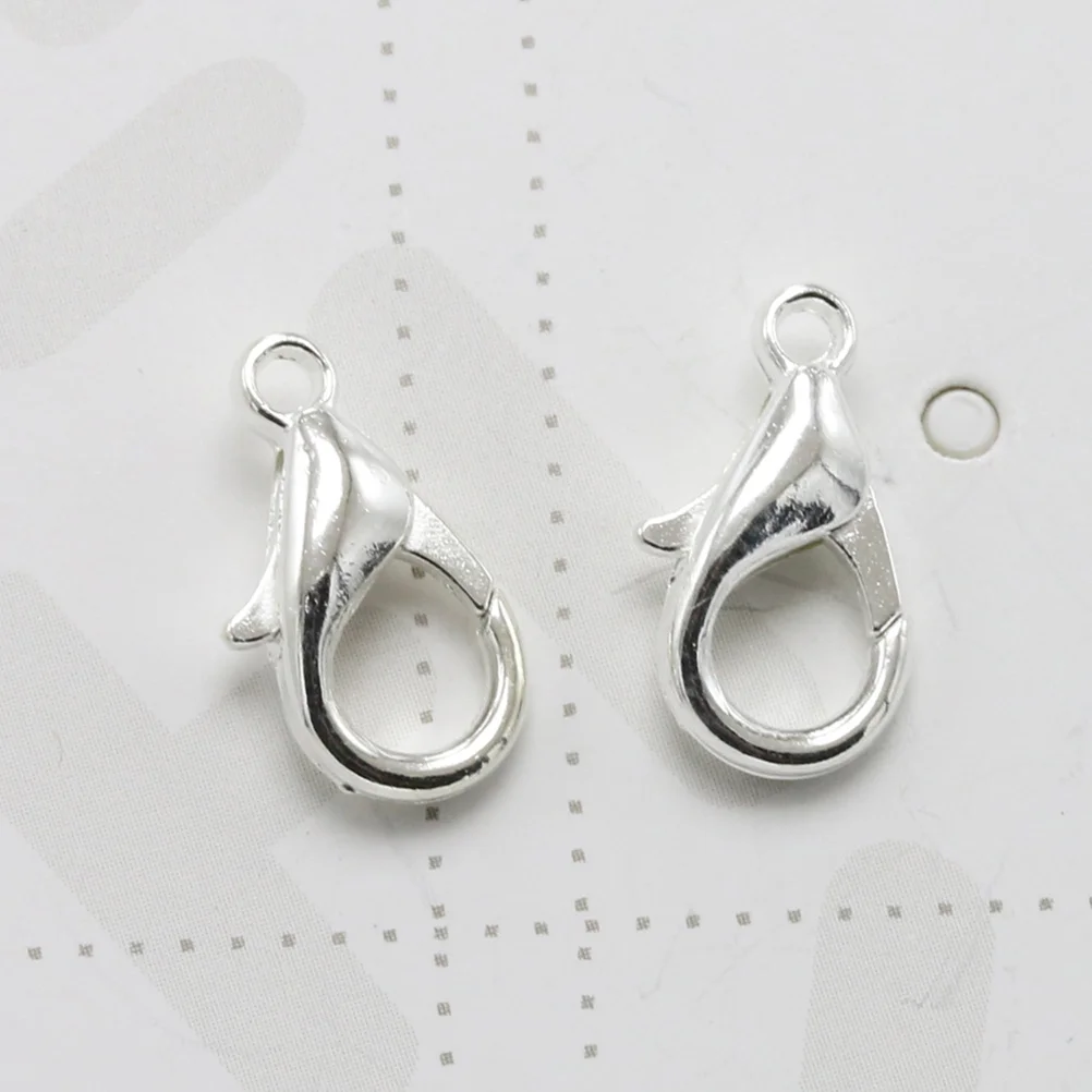 

100Pcs Jewelry Making Lobster Clasp Alloy Durable Accessories for Necklace Bracelet Charm Keychain DIY Craft Lobster Clasp