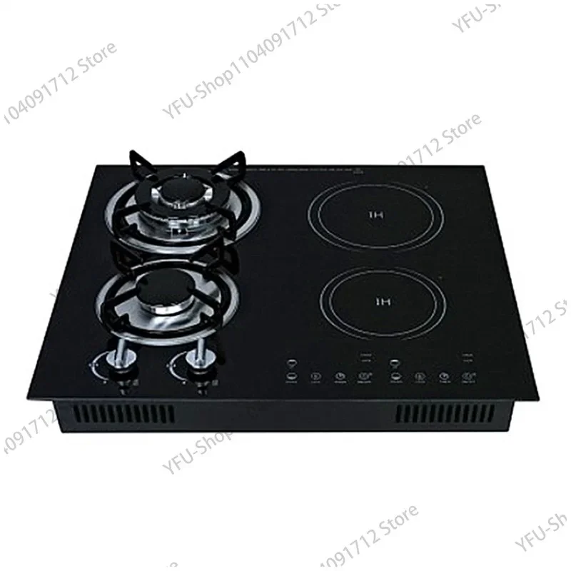 FG-QT42 gas & induction combine cooker/hob ，4 Burners hybrid