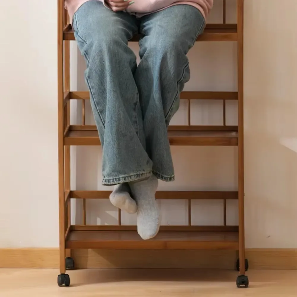 Removable Storage Rack Kitchen Vegetable Racks Portable Furniture Handcart Snack Organizer Cabinet Hot Pot Multifunctional Shelf