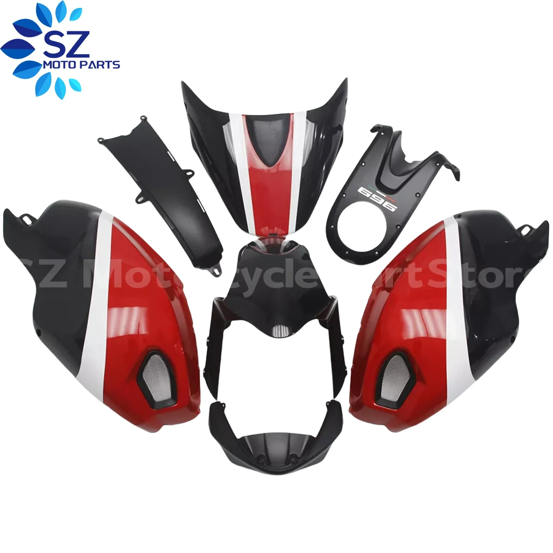 

for Ducati Monster 696 796 1100 1100S 2009 2010 2011-2015 motorcycle high quality fairing ABS plastic body decoration kit