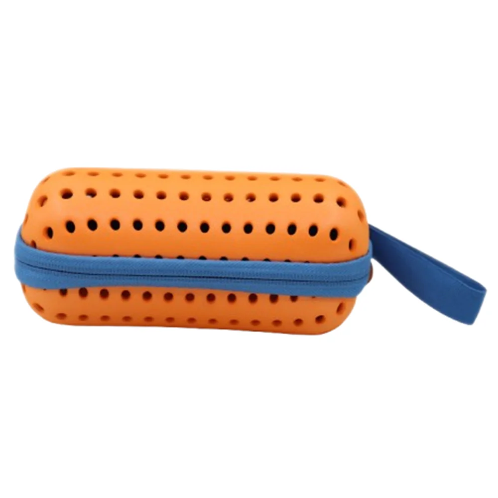 

EVA Swimming Goggles Storage Box Drain Hole Hollow Round Hole Zipper Eyeglasses Bag Soft Portable Myopia Glasses Case Swimmers