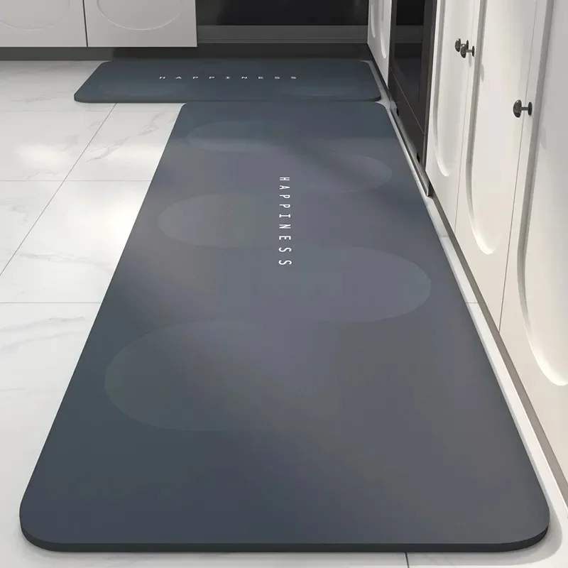 

Kitchen Floor Mat Waterproof Pvc Leather Carpet Anti-slip Oil-proof Carpets Black Dark Long Foot Mats Home Decoration Rugs 주방 카펫