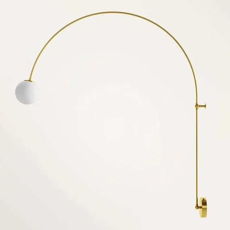 Nordic postmodern personality creative minimalist wall lamp designer model linear bedroom study exhibition hall studio