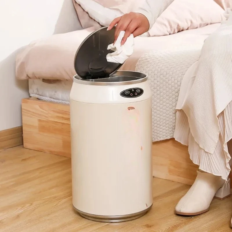 

Smart Kitchen Waste Bins Creative Automatic Induction Opening Lid Trash Can Living Room Bedroom Cleaning Tools