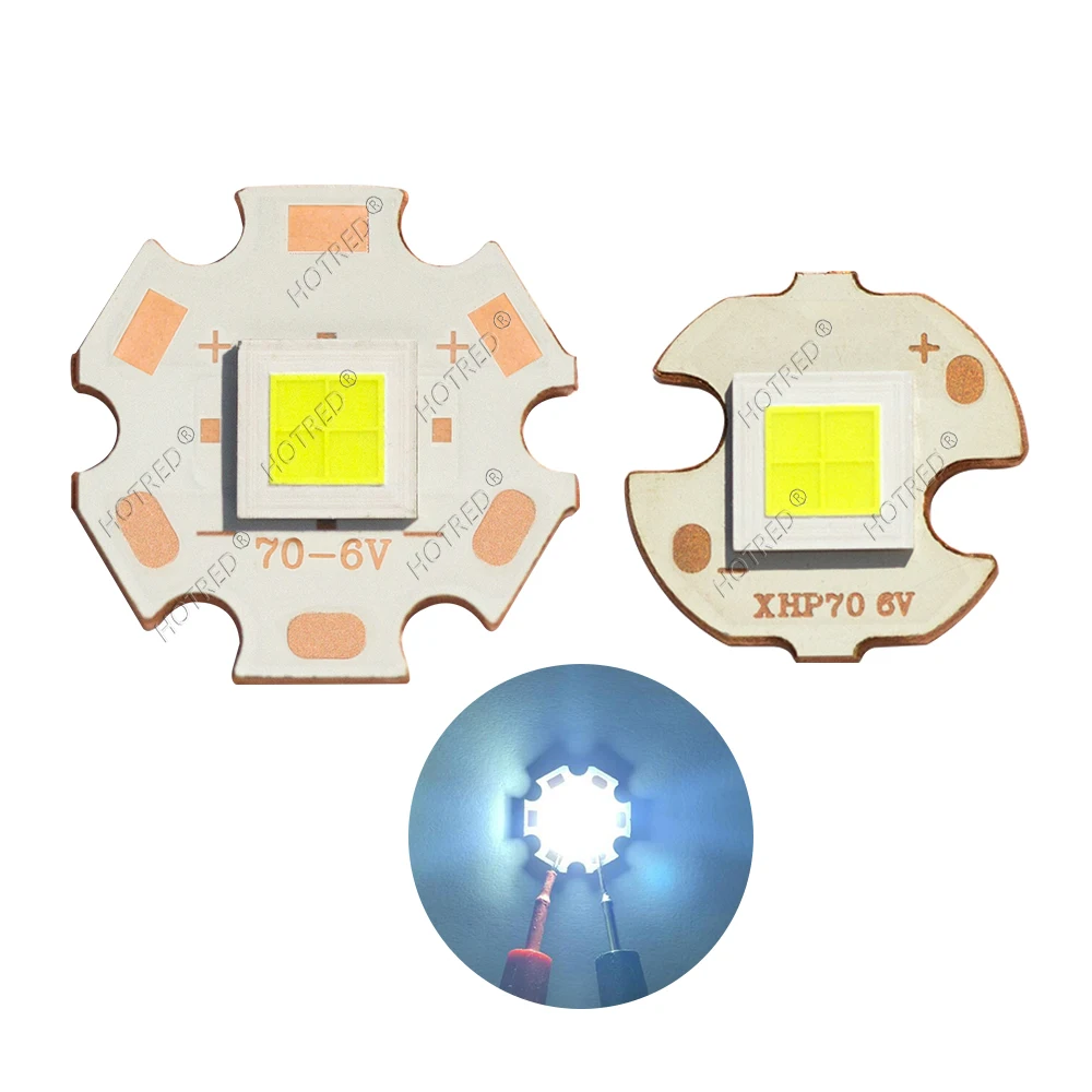 XHP70.3 HI LED 40W 45W Third Generation DC3V/6V/12V Beads COB Cold Warm Neutral White 7070 With DTP Copper MCPCB DIY Flashlight