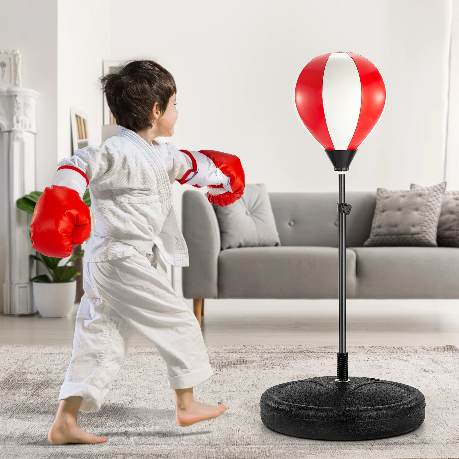 Pelota de boxeo de entrenamiento para niños, bolsa de boxeo, guantes de respuesta de velocidad, deporte, musculación, entrenamiento, gimnasio en