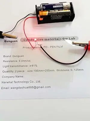 

ITO Coating Glass for Lab Transparent Conductive Glass Indium Tin Oxide ITO Glass Coated Glass 50*50*1.1mm 10 Ohm/sq 10pcs/lo