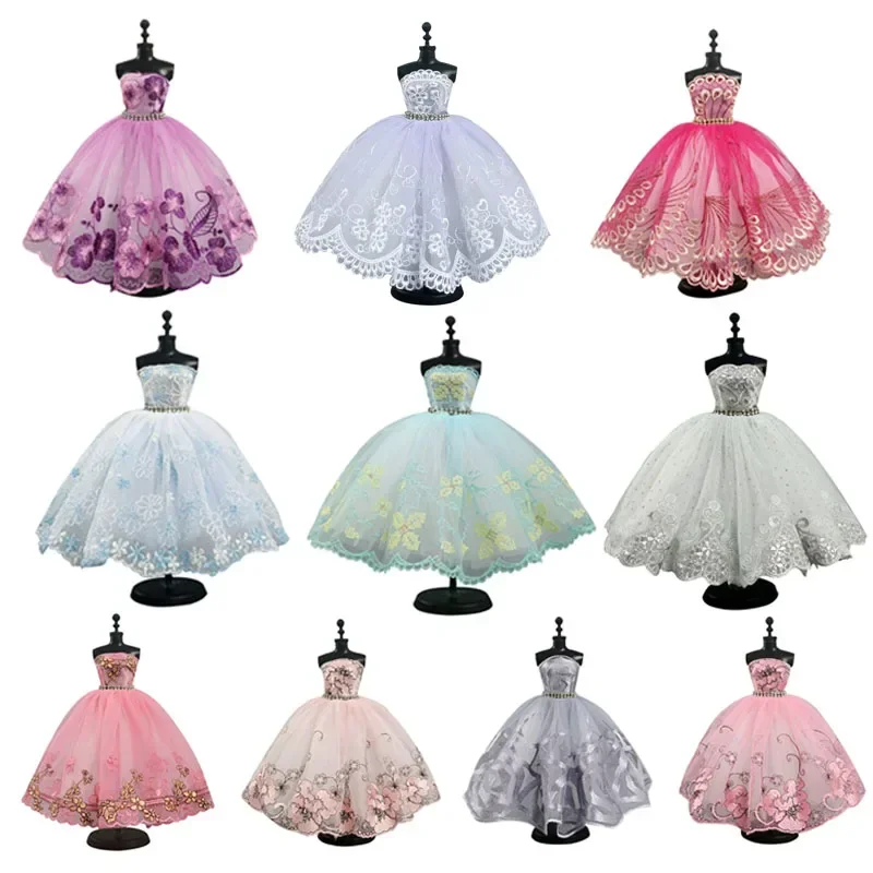 Fashion Ballet Tutu Dress For Barbie Doll Clothes Outfits 1/6 Dolls Accessories Rhinestone 3-layer Skirt Ball Party Gown Toy