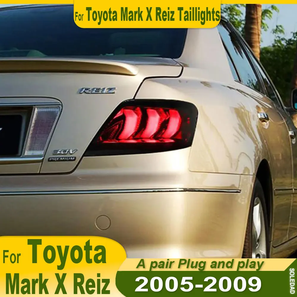 Car LED Tail Lights for Toyota Reiz 2004-2009 Mark X DRL Start UP Animation Car Rear Back Lamps Assembly Lighting System