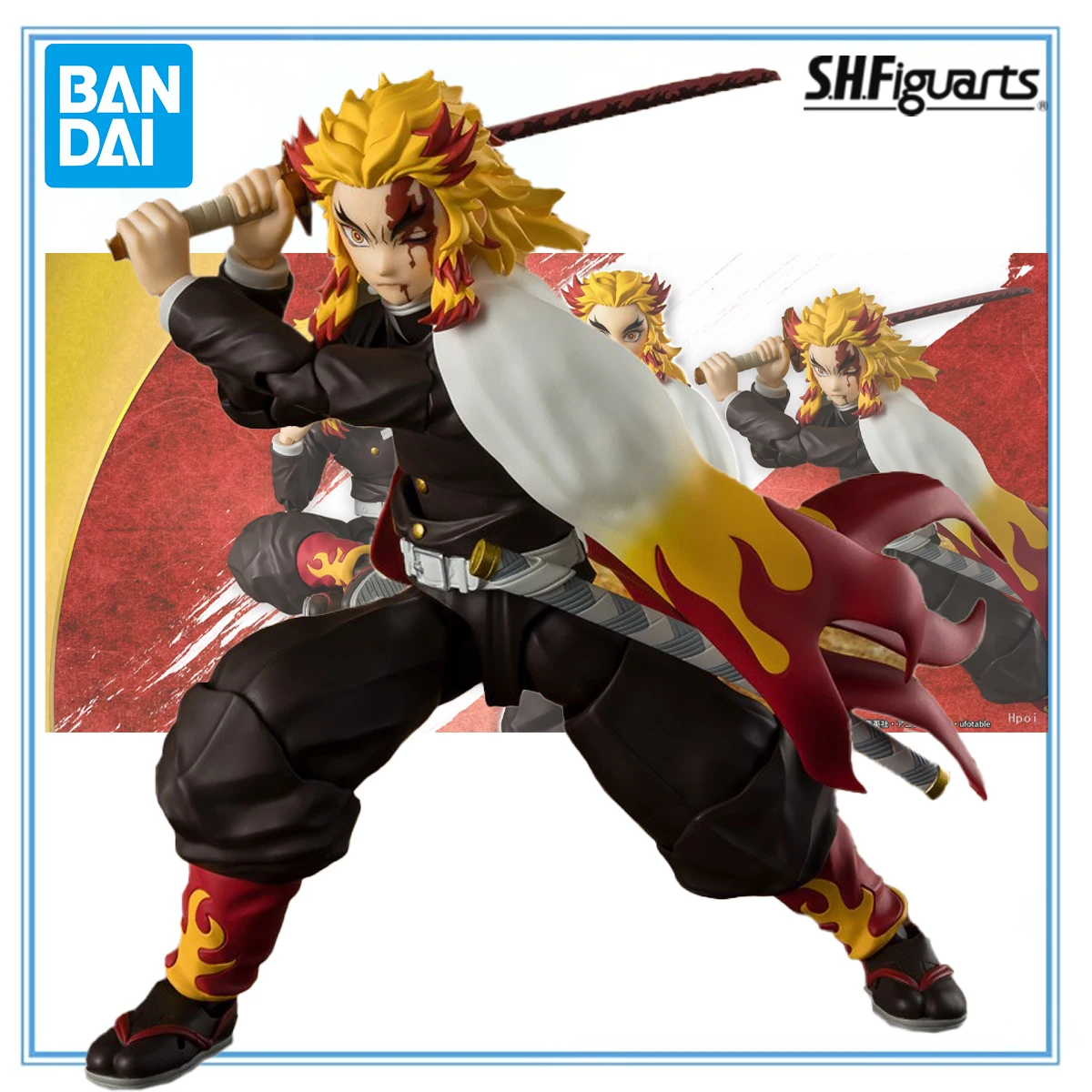 

100% Original Bandai Spirits S.H.Figuarts Kimetsu No Yaiba Rengoku Kyoujurou Action Figure Collection Series Anime Figure