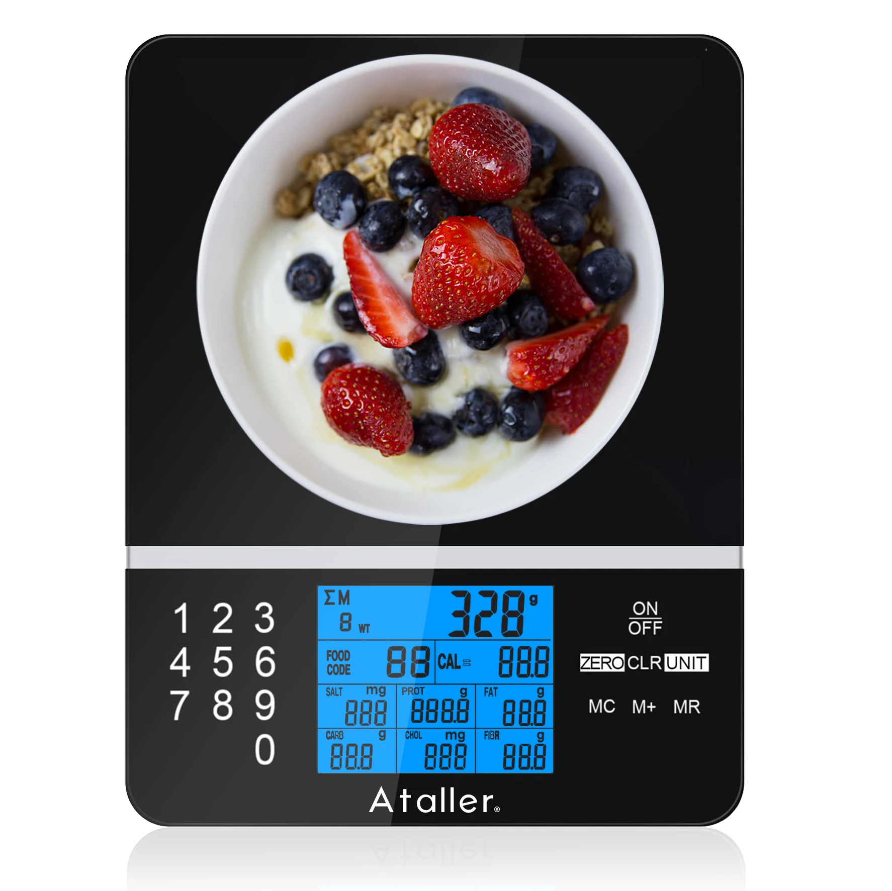 Ataller Digital Küche Skala 5KG Ernährung Skala Smart Lebensmittel Kalorien Protein Kohlenhydrat Gramm Unzen Für Backen Kochen