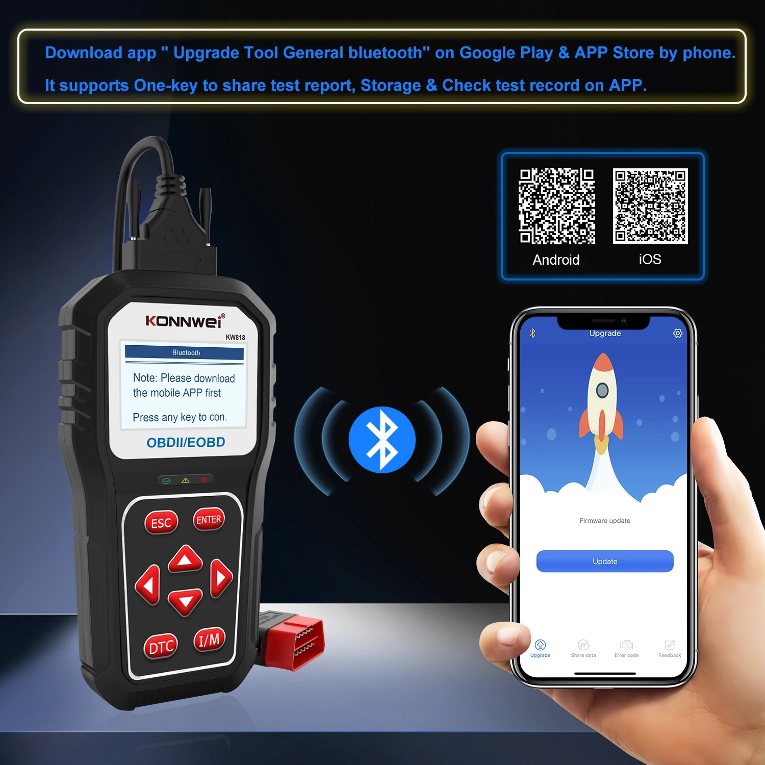 KONNWEI جديد KW818 Obd 2 ماسح ضوئي للسيارة Obd2 السيارات السيارات ماسح ضوئي تشخيصي أداة محرك Fualt رمز القارئ أدوات Odb للسيارات #3