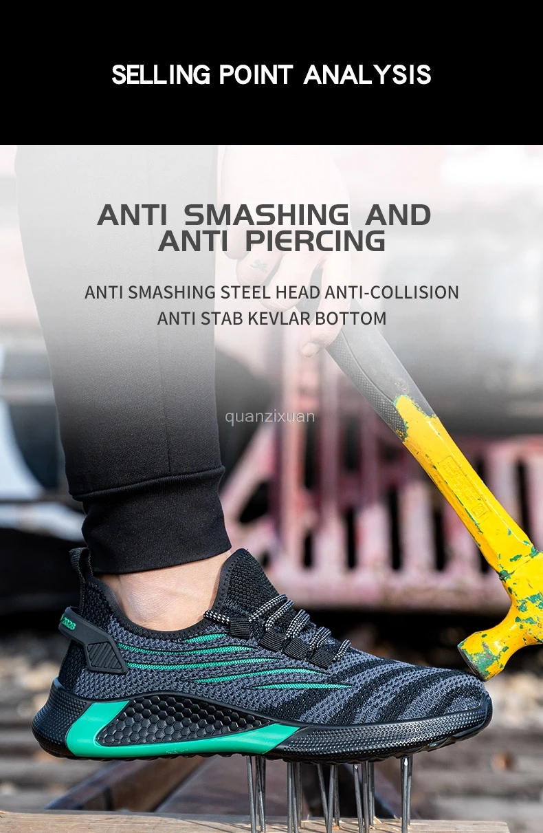 Männer Arbeit Sicherheits Schuhe Anti-punktion Arbeits Turnschuhe Männlichen Unzerstörbar Arbeit Schuhe Männer Stiefel Leichte Männer Schuhe Sicherheit Stiefel – Detail 11
