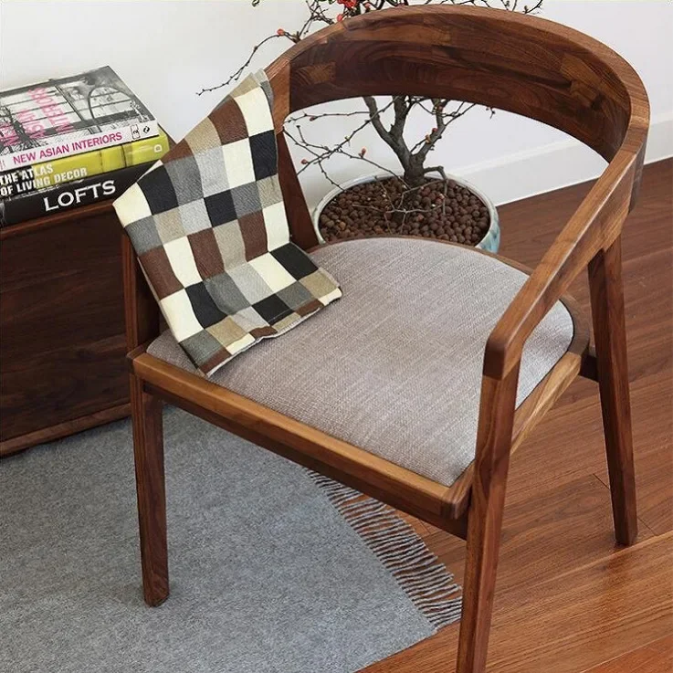 Interior kafe kursi kayu solid Retro