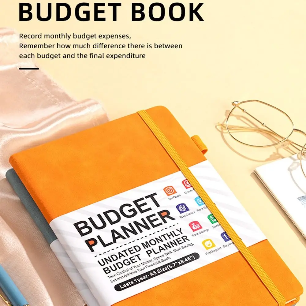 A5 Cash Budget Planner Notebook Portable English Notepad Schedule Books Multifunctional Budget Book