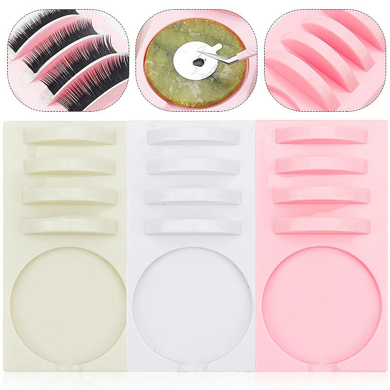 

Eyelash Extension Tool Individual Glue Pallet Grafting False Lashes Jade Plate Pad Adhesive Glue Stand Holde Makeup Tools