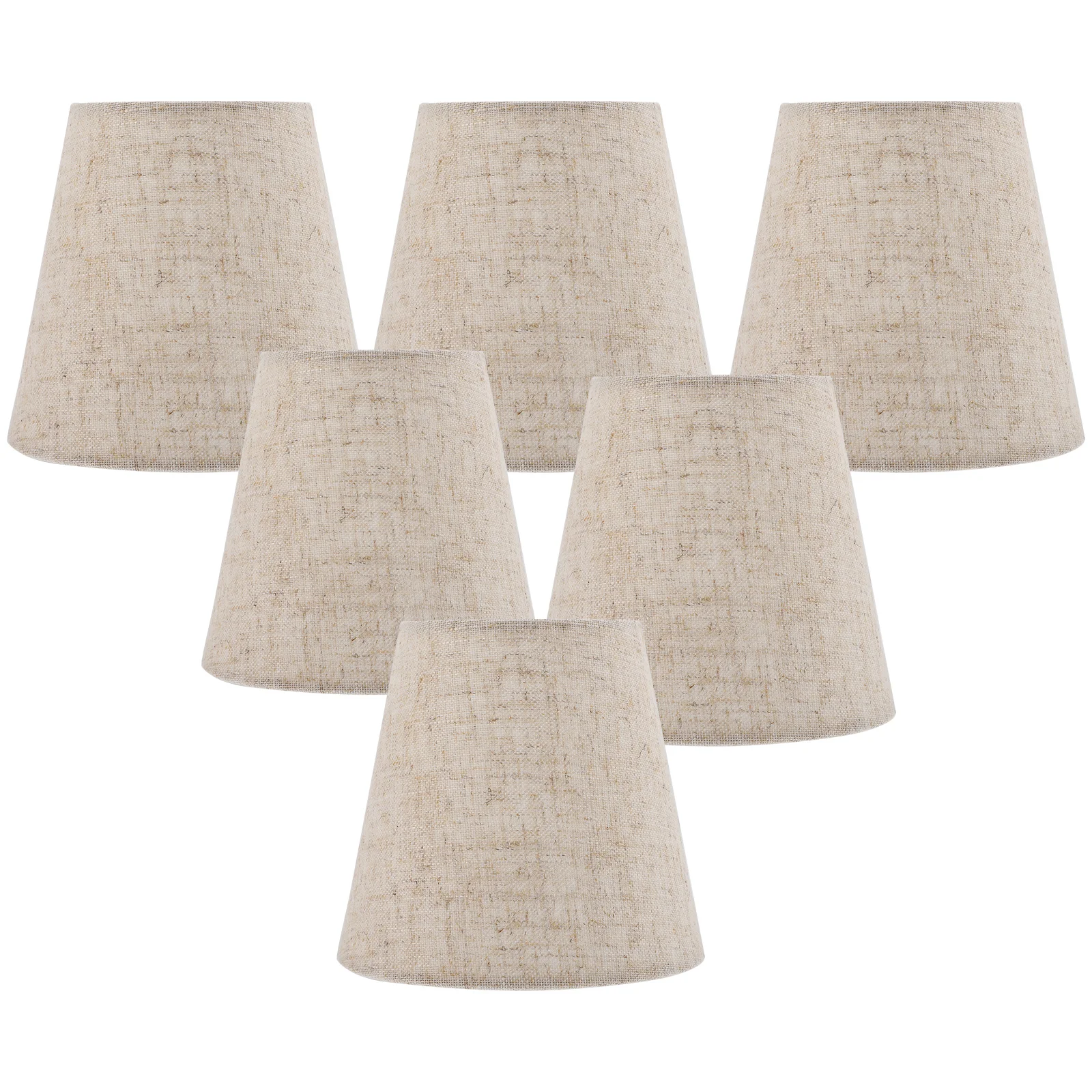 

6pcs Fabric Lampshade Linen Hanging Ch Cover Replacement Cloth Hotel Bedroom Living Room Lighting Accessories Durability
