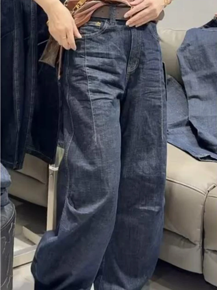 

2026 Spring New American Style Fashionable and Versatile Jeans Women High Waist Street Casual Loose Fit Wide Leg Jeans