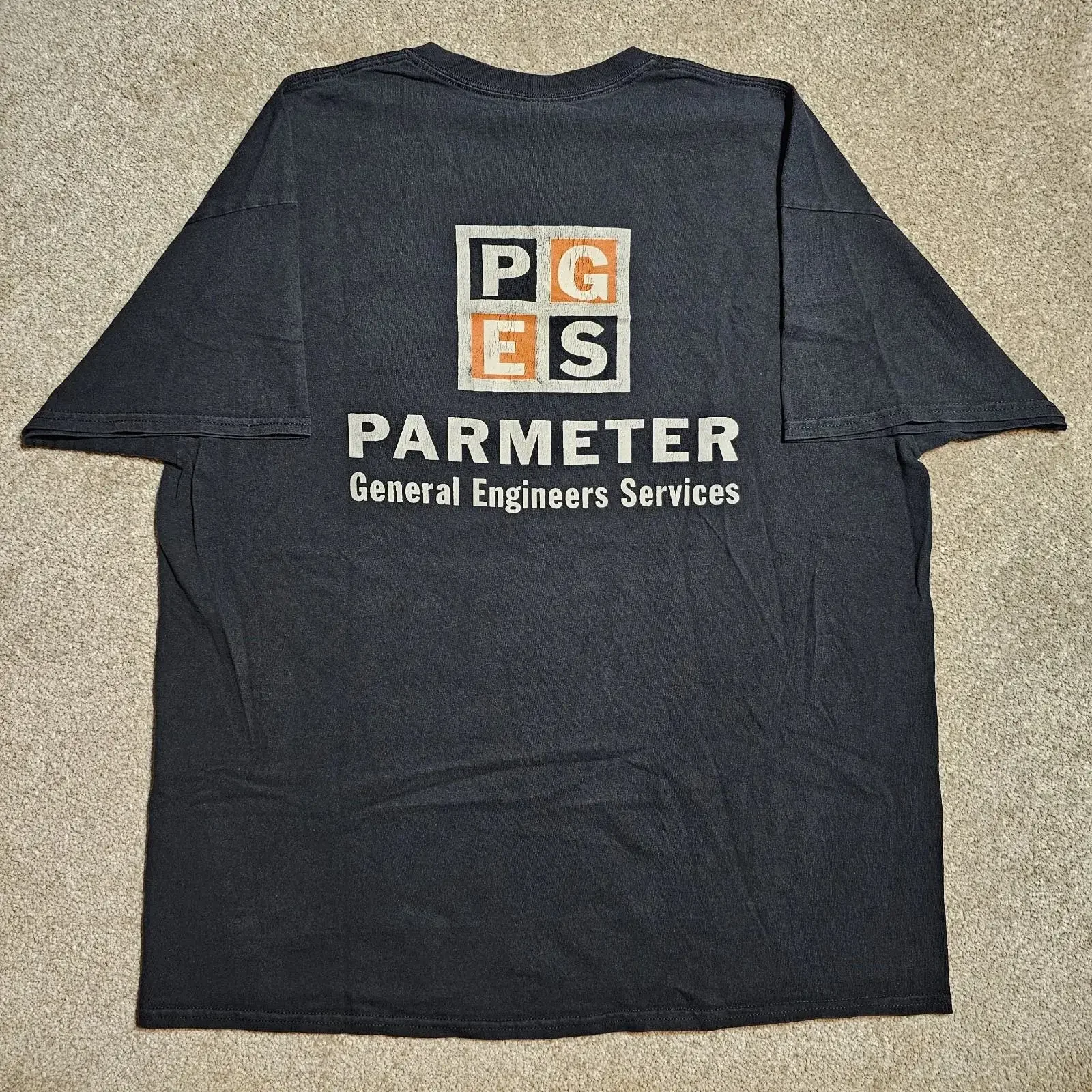 Vintage 2000s PGES General Engineers T Shirt Mens XL Ironic Grunge Punk Y2k Emo vintage Washed Soft Stretched Breathable