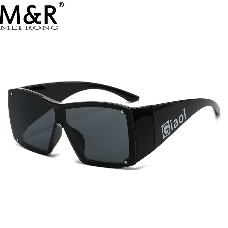 

2023 Fashion New Women's Y2K Hip Hop Sunglasses Vintage Gradient Leopard Pattern Eyeglass Frame Integrated Rivet Square Glasses