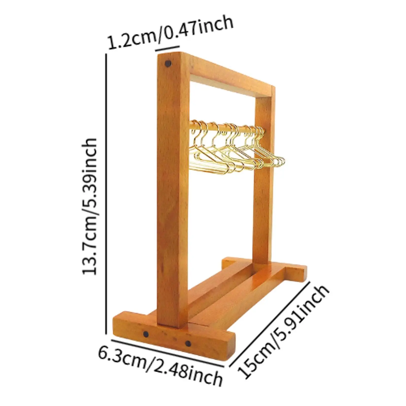 

1/12 Dollhouse Garment Rack with Hangers Miniature Furniture for Home Decor