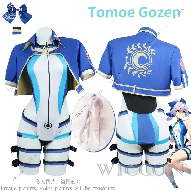 

Tomoe Gozen Fate Swimsuit Summer Sweet Suit Coat Cosplay Costume Halloween Outfit For Women Wig Grand Order Omoe Gamer Inferno