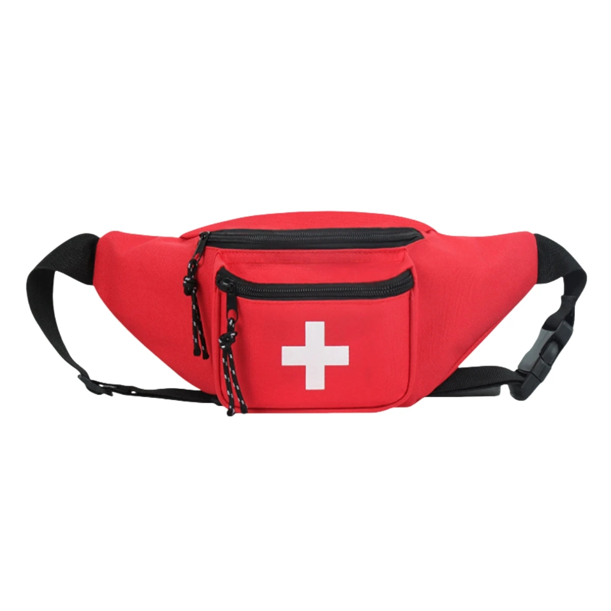 

Lifeguard Fanny Pack Red Baywatch Style First Aid Kit with CPR Mask Adjustable Strap Zipper Pouch Rescue Emergency Safety Gear