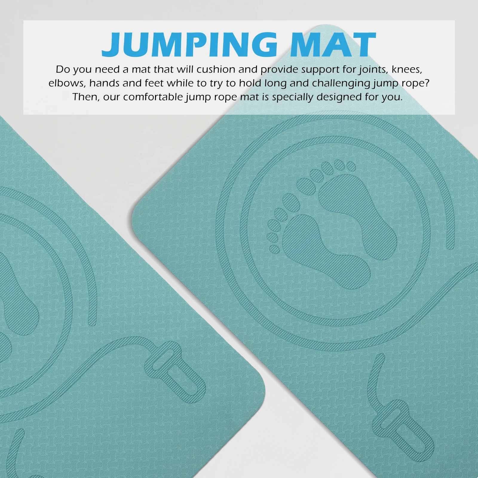 

Anti-slip Skipping Rope Mat Non Exercise Walking Pad Gym Mats Yoga Jump for Workout Tpe Excersing Child along with