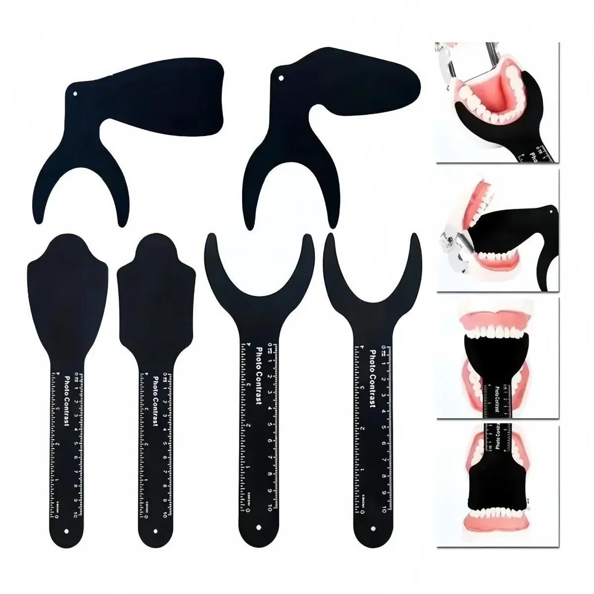 1/6 Dental Autoclave Photo Contrast Board Photography Black Background Board Plate Oral Cheek Palate Contraster Oral Cheek Tool