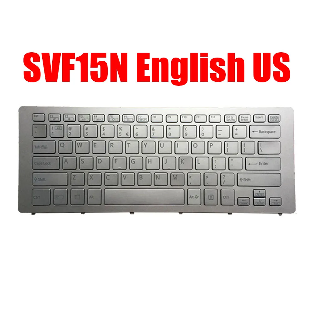 English US Laptop Keyboard For SONY SVF15N 149265321USX 9Z.NABBQ.801 149265311US 9Z.NABBQ.701 149264921US With Backlit New