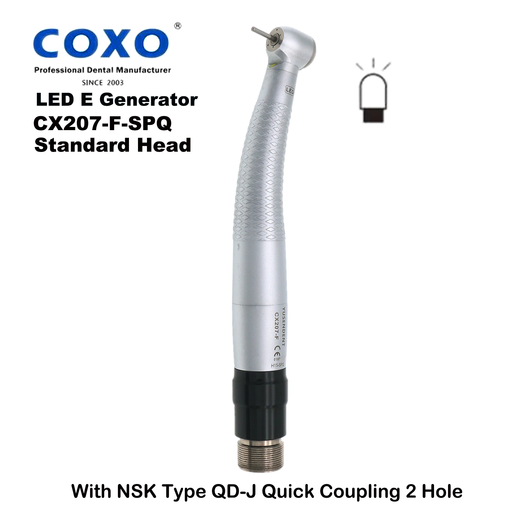 NSK PANA MAX Type COXO YUSENDENT Dental LED E Generator Self Power High Speed Air Turbine Handpiece Quick Coupling 2 4 Holes