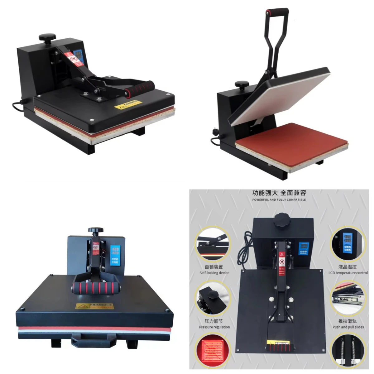

WJW Factory Direct Sale Inch 38*38cm Heat Transfer Sublimation High Pressure Manual 15*15 Heat Press Machine
