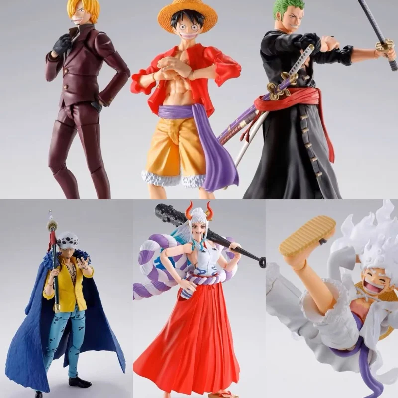 

Genuine Bandai Shf One Piece Anime Robin Monkey D Luffy Sauron Portable Pvc Model Desktop Decoration Collection Edition Toy Gift