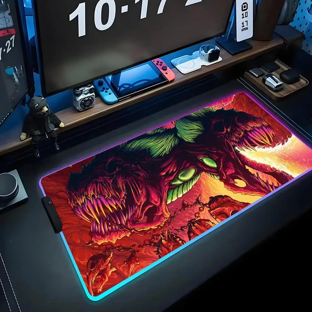

hyper beast wallpaper Mouse Pad RGB Gaming Mousepad Big LED Pad PC Desk Mat Luminous Mouse Pad Large Keyboard Mats Table Rug