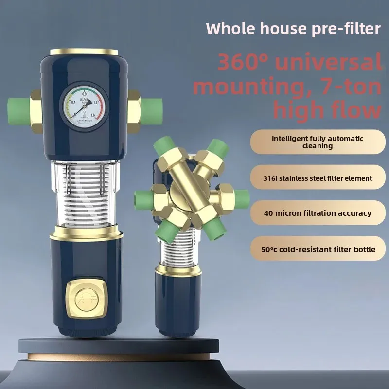 For Large Flow Backwash Pre Filter Whole House Water Purification System Household Anti Sediment Water Filter for Home Use
