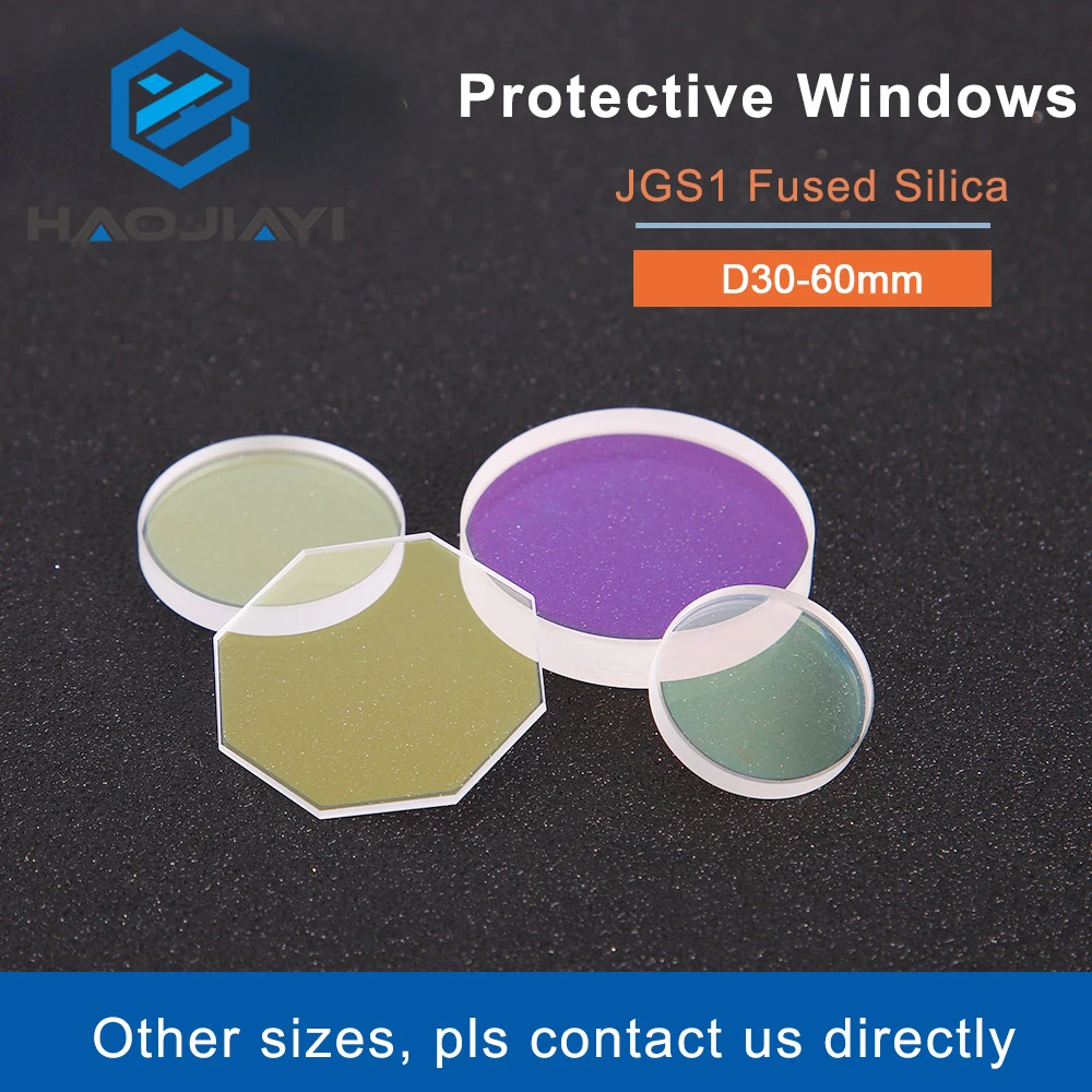 Glass Laser Protection Lens Window Protective Windows Dia30/34/35/35.5/36/37/40/50/55 Fiber Laser Cutting Machine Debris Shield