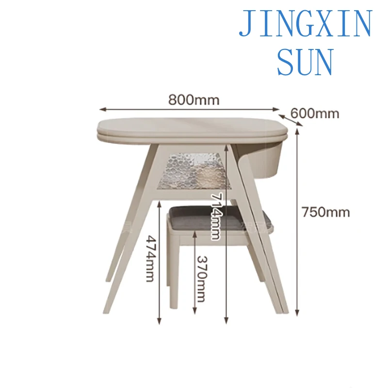 Folding Dining Table Set 2 Chairs Nordic Oval Dining Table Modern Luxury Kitchen Mesas Pegables Portatil Dining Room Furniture
