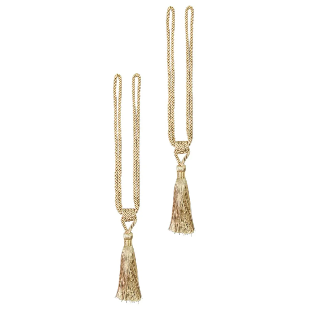 

2Pcs Curtain Tie Rope Vintage Polyester Decorative Holders for Sheer Thick Curtains Living Room Bedroom Kitchen Dinning Room