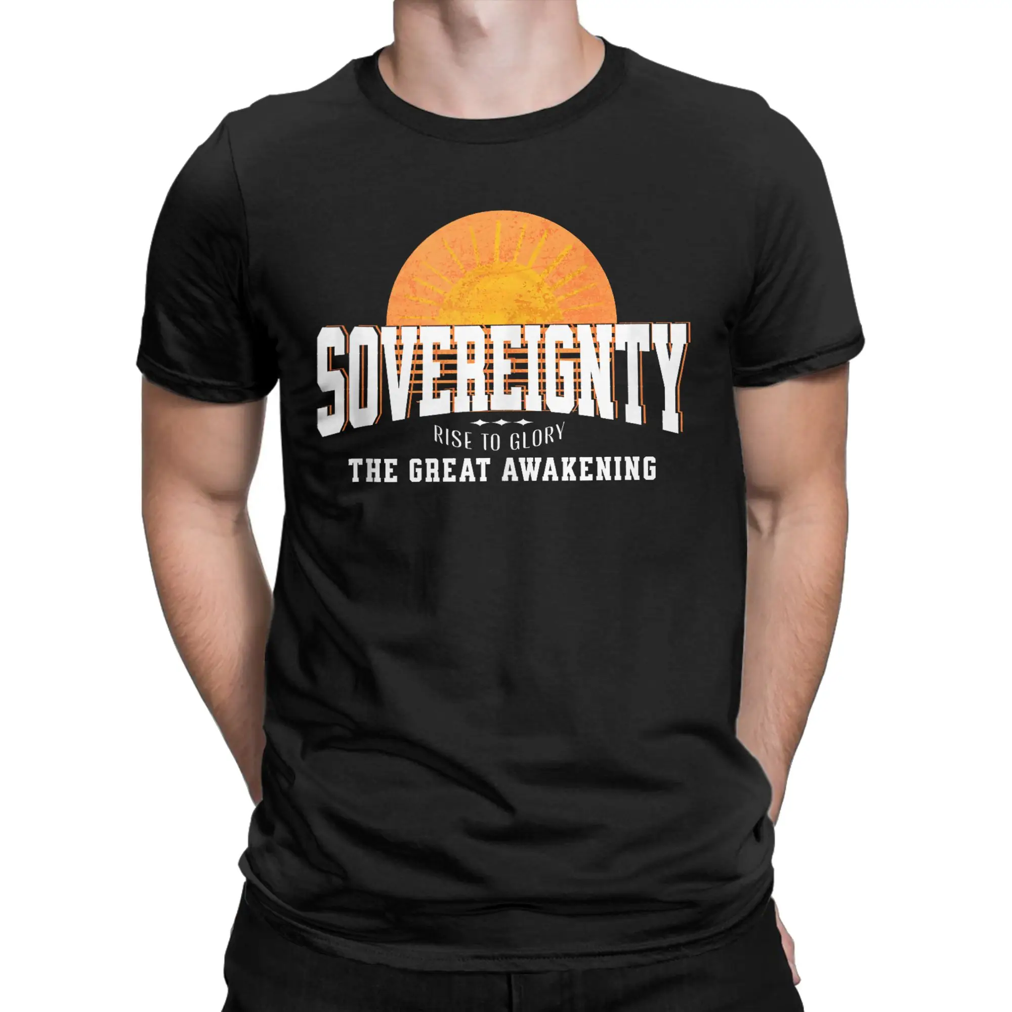 Sovereignty The Great Awakening Rise to Glory Tank Top Men's T Shirt  Novelty Tee Shirt Short Sleeve Round Neck T-Shirts