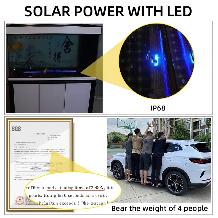 Side Step Running Boards Wireless Solar Energy With LED Light Car Side Foot Step Threshold Side Pedal For BYD Tang