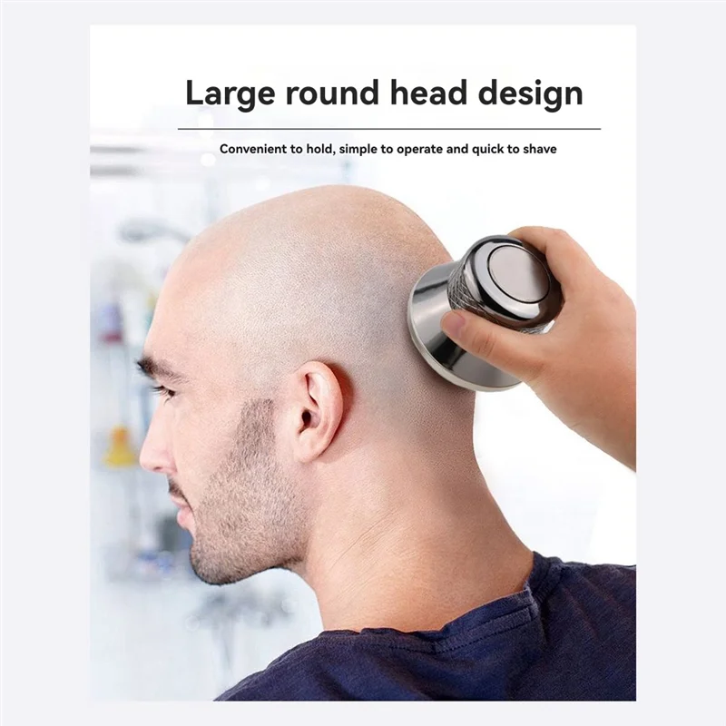 Complete Men's Grooming Kit - USB Rechargeable Electric Shaver, Waterproof Beard And Bald Head Trimmer-A77G