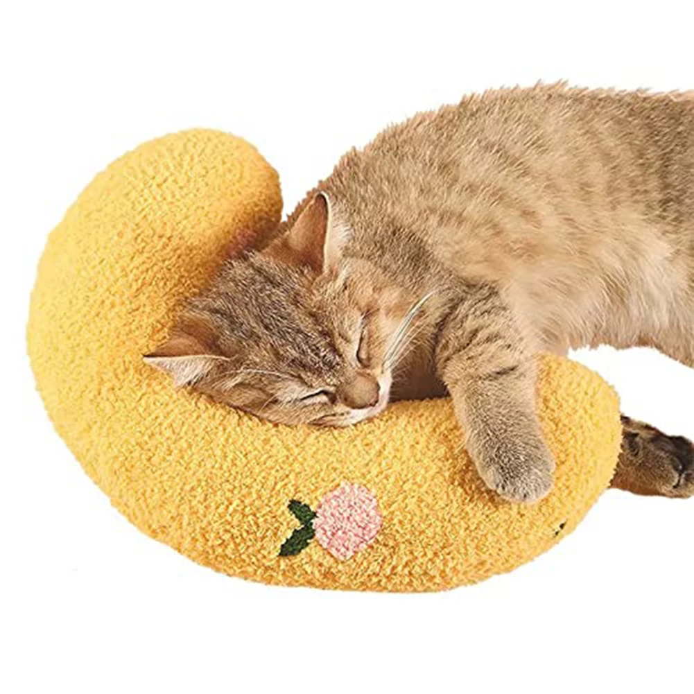 

Pet Sleeping Pillow Ultra Soft Fluffy Dog Cat Pillow Calming Toy Pet Supplies for Joint Relief