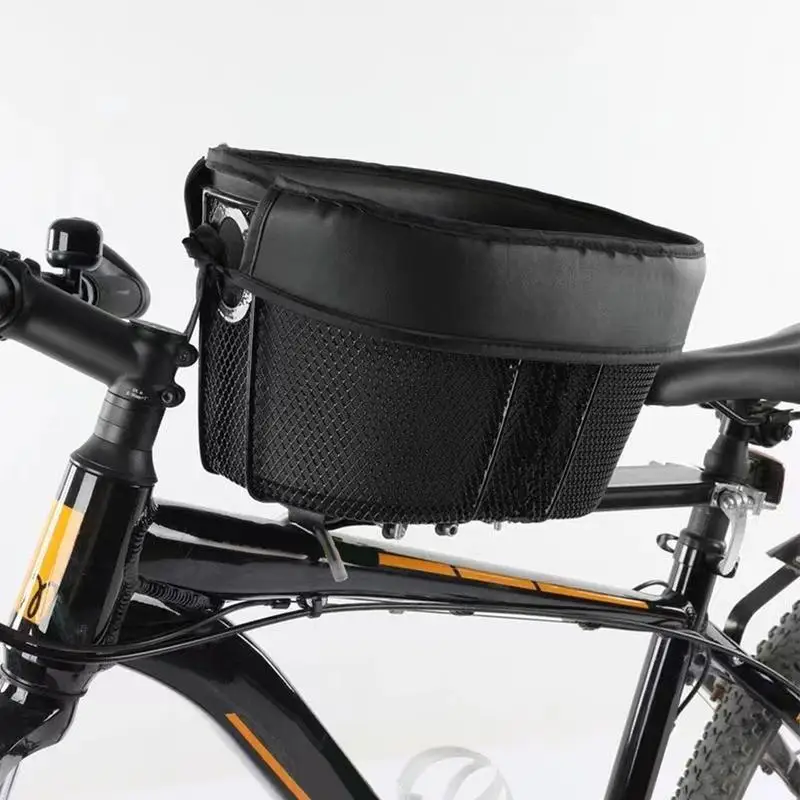 Handlebar Pet Carrier Cycling Basket Detachable Basket Folding Multi-Purpose Basket Waterproof For Small Pets