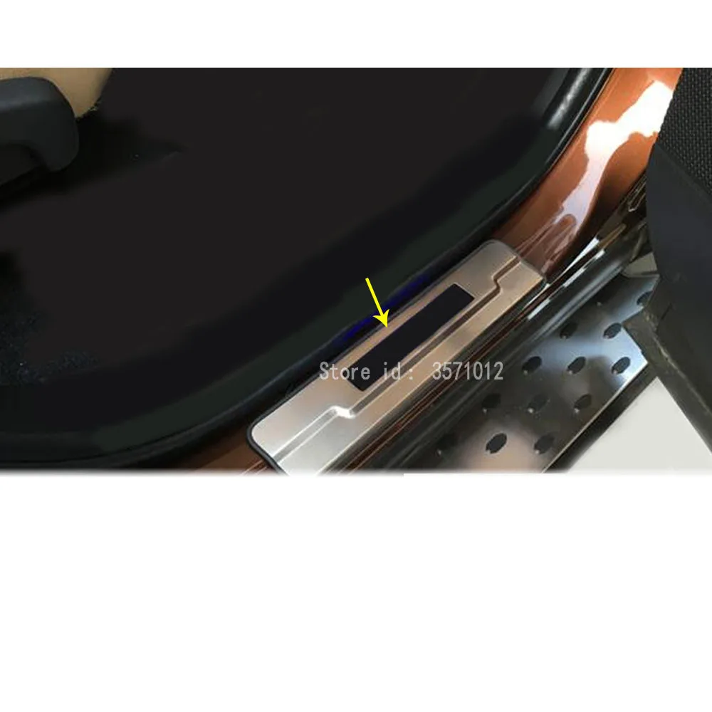 Car Styling Pedal Door Sill Scuff Plate Stick External LED Threshold Moulding 4PCs For Toyota RAV4 2014 2015 2016 2017 2018