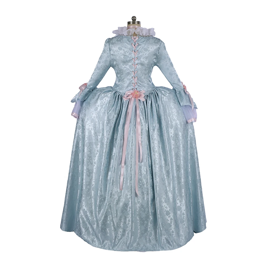 Marie Antoinette cour baroque bleu clair Rococo Colonial géorgien Cosplay Costume robe de bal robe de Renaissance médiévale