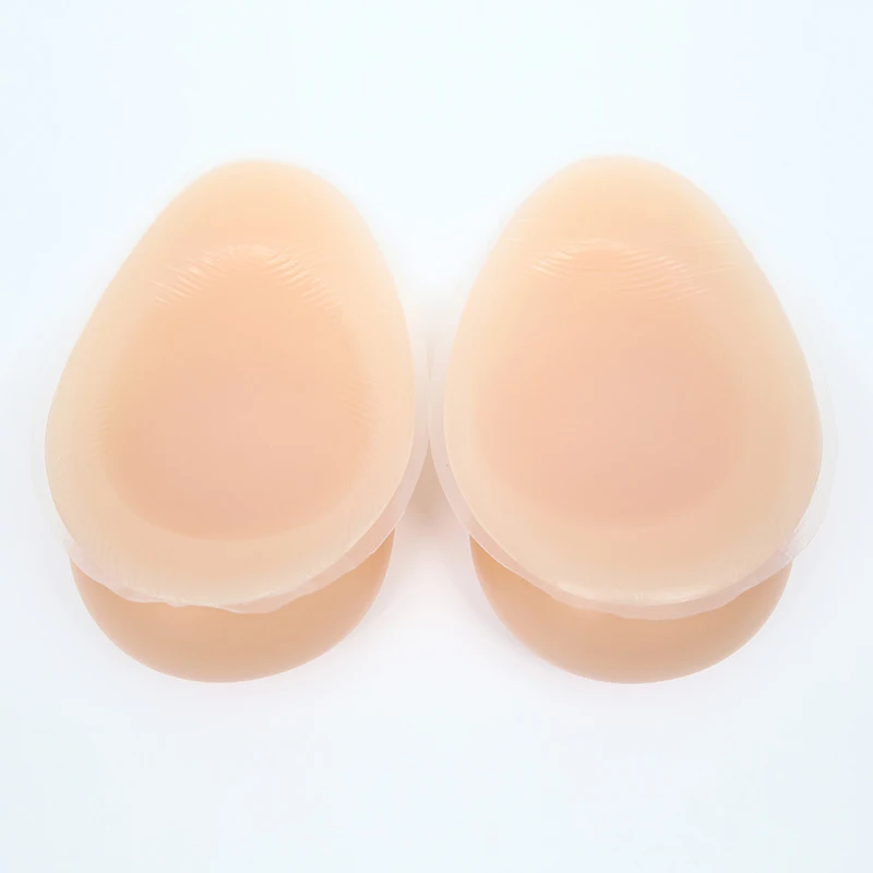 1 Pair Crossdresser Transgender Non Self-Adhesive Silicone Breast Forms Fake Boobs Waterdrop Shaped Bra Inserts Mastectomy